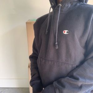 black champions hoodie